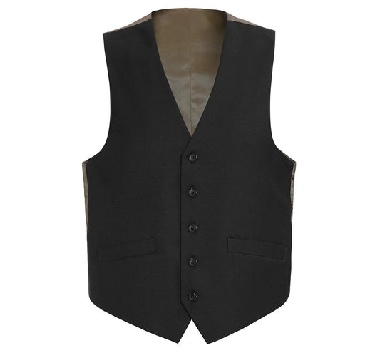Wool Black Suit Vest Separate