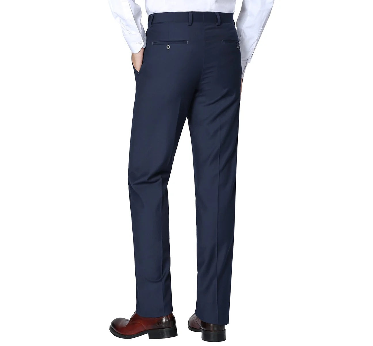 Flat Front Suit Pant Navy