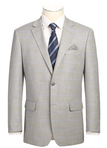 Light Gray & Blue Plaid 2-Piece Suit | Classic Fit