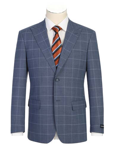 Blue Plaid 2-Piece Suit | Slim Fit
