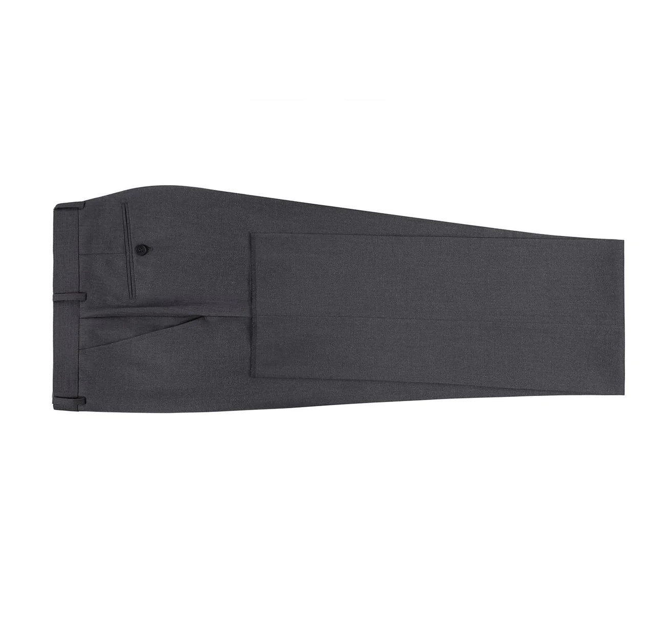 Flat Front Suit Pant Charcoal