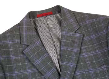 Dark Gray & Blue Plaid 2-Piece Suit | Classic Fit