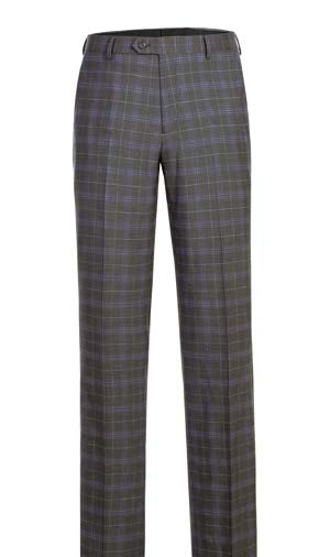 Dark Gray & Blue Plaid 2-Piece Suit | Classic Fit