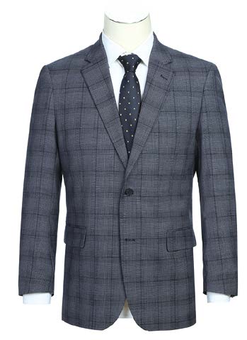 Gray Plaid 2-Piece Suit | Classic Fit