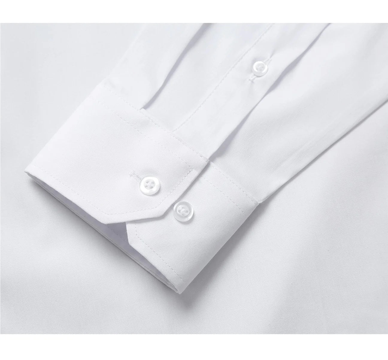 Spread Collar Dress Shirt White